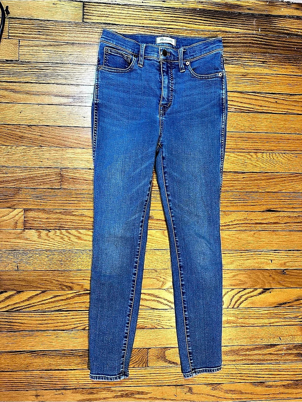 Madewell 10" High-Rise Skinny Jeans Blue Waist 27 Like New